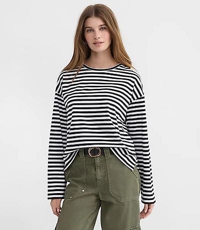Striped Long Sleeve Modern Tee