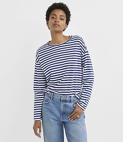 Striped Long Sleeve Modern Tee