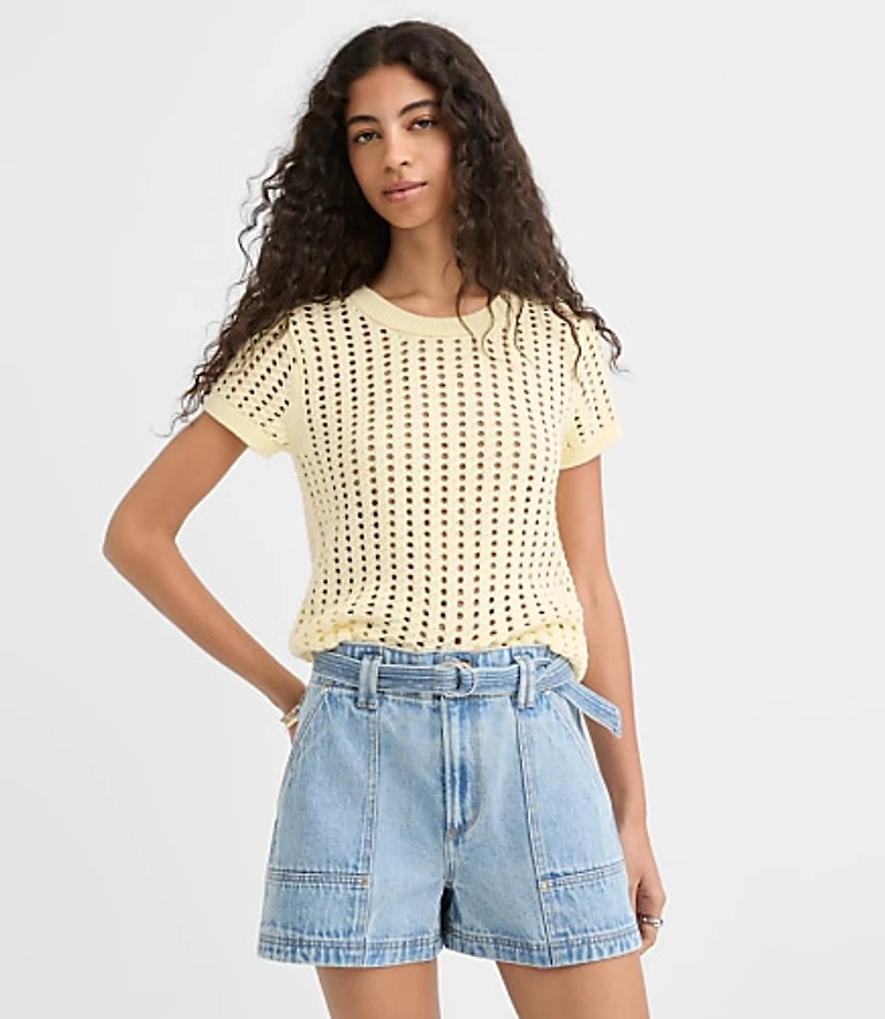 Stitchy Wedge Sweater Tee