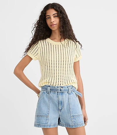 Stitchy Wedge Sweater Tee