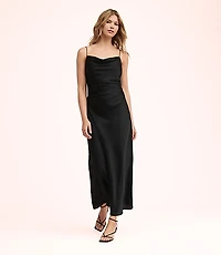 Lately Satin Bias Cowl Neck Gown