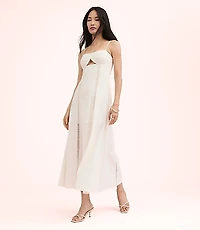 Lately Cutout Linen Cotton Maxi Dress