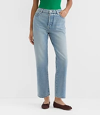 Rivete Curvy High Rise Straight Jeans Vintage Mid Wash