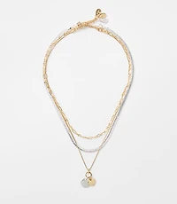 Mixed Metal Delicate Chain Necklace Set