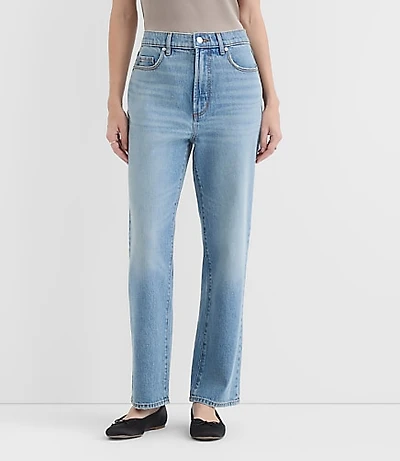 Rivete Curvy High Rise Straight Jeans Aura Wash