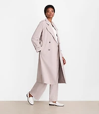 Petite LOFT Versa Seasonless Stretch Trench Coat Stripe