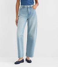 Rivete Curvy High Rise Barrel Jeans Light Wash