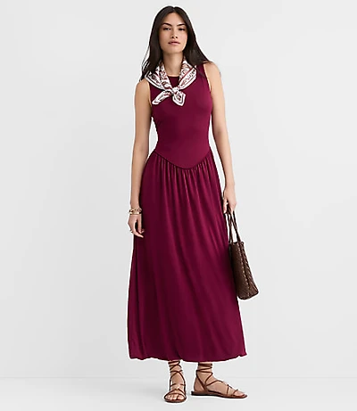 Drop Waist Bubble Midi Dress