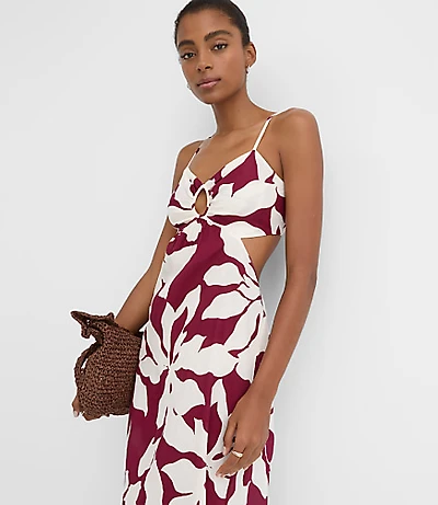 Petite LOFT Beach Magnolia Open Back Keyhole Maxi Dress