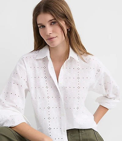 Eyelet Everyday Oversized Shirt