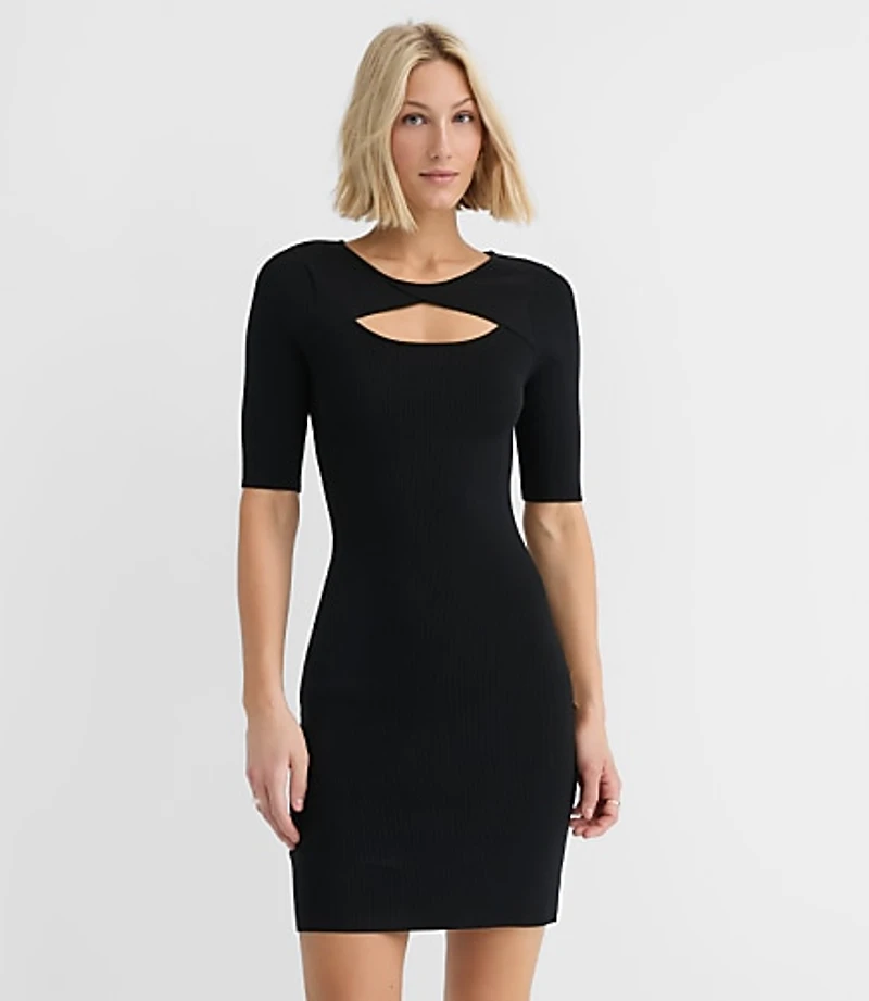 Cutout Mini Sweater Dress