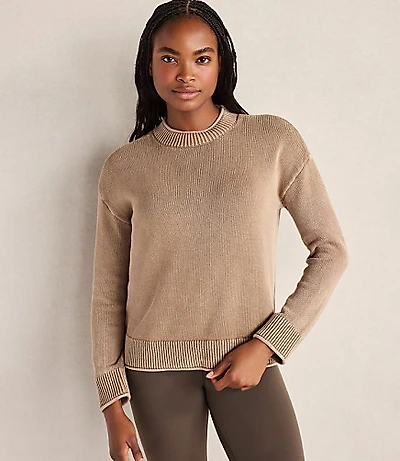 Haven Well Within Organic Cotton Stripe Roll Neck Sweater