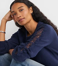 Lace Sleeve Sweater