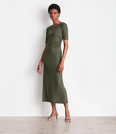 LOFT Versa Mesh Midi Dress