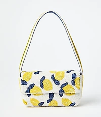 Lemon Beaded Shoulder Bag
