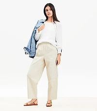 Pull On Barrel Pants Twill