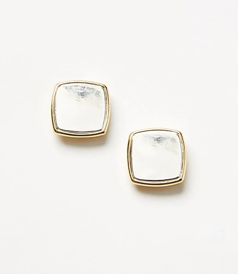 Mixed Metal Stud Earrings