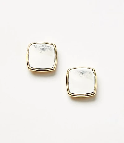 Mixed Metal Stud Earrings