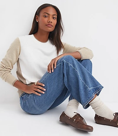 Petite Colorblock Luxe Knit Sweater