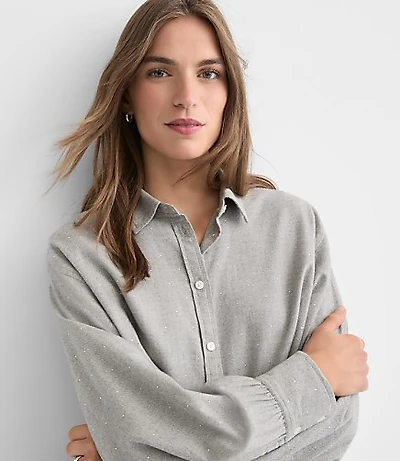 Sparkle Herringbone Modern Everyday Shirt