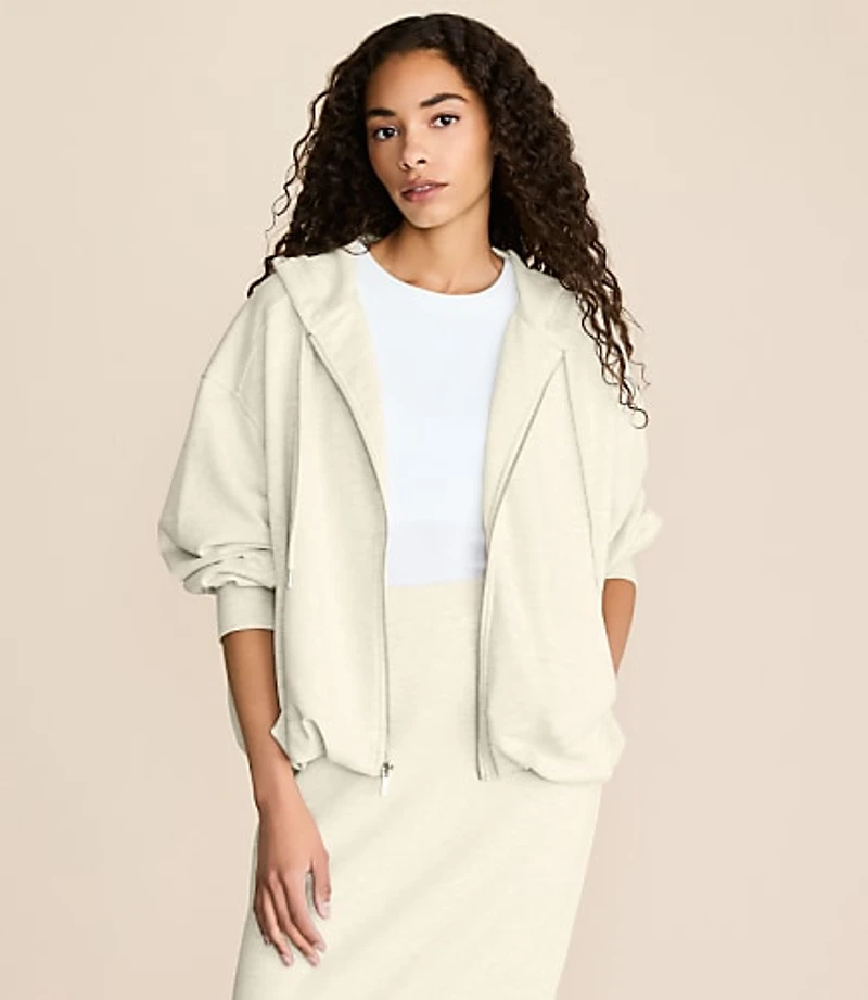 Lou & Grey Heathered Scubasoft Bubble Hoodie