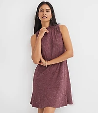 Mock Neck Flounce Mini Dress