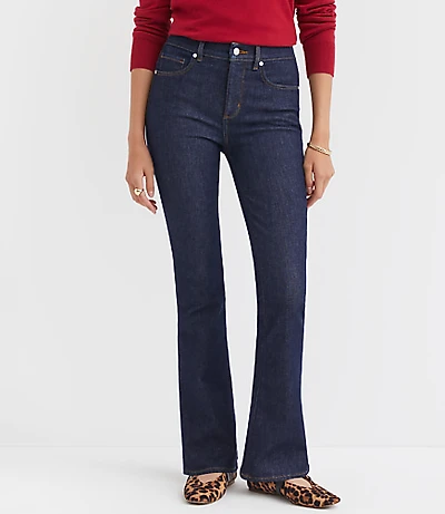 Petite Curvy Mid Rise Boot Jeans in Classic Rinse Wash