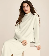 Lou & Grey Heathered Scubasoft Mock Neck Top