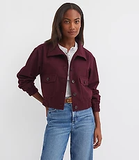 Wool Blend Bomber Jacket