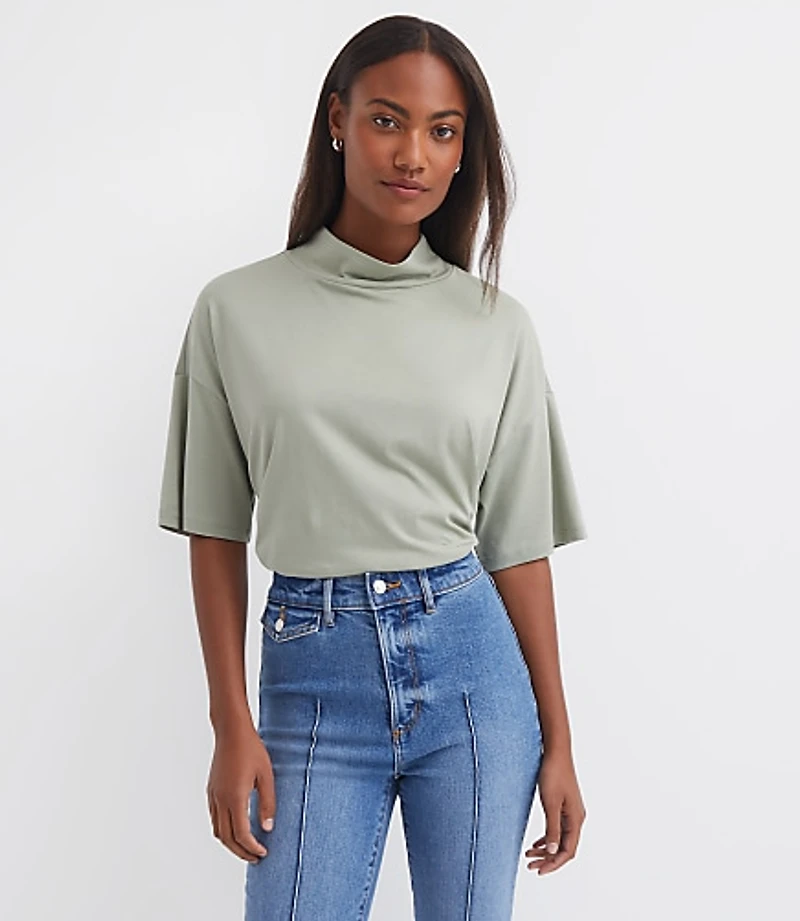 Mock Neck Modern Tee
