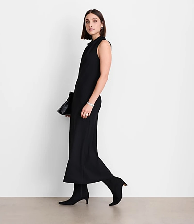 LOFT Versa Crepe Drape Bias Maxi Dress