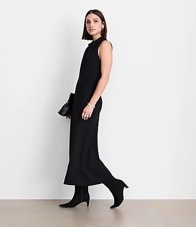 LOFT Versa Crepe Drape Bias Maxi Dress