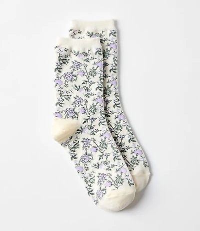 Floral Crew Socks