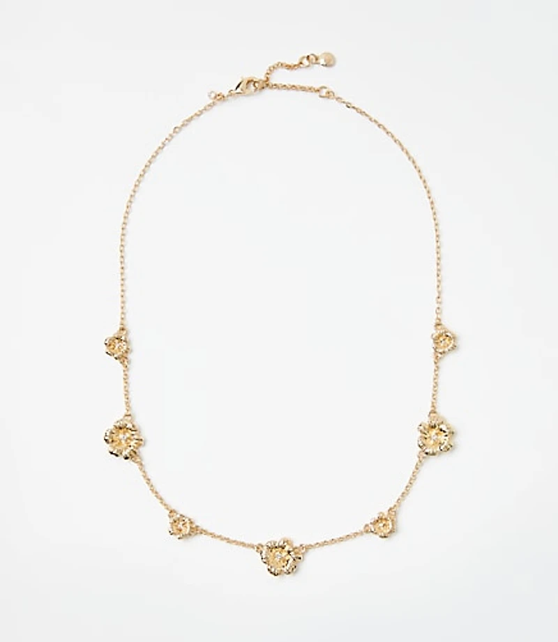 Metal Flower Necklace