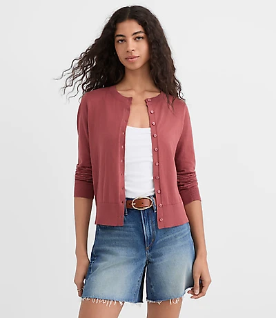 Modern Crew Neck Cardigan