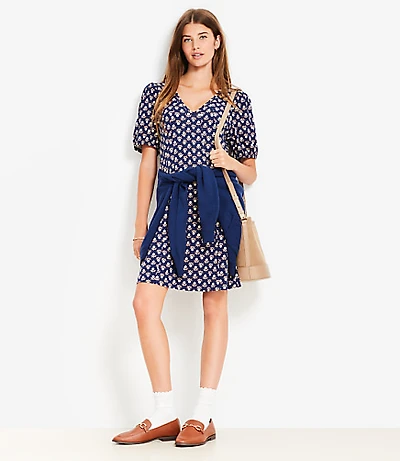 Petite Garden Seamed Mini Dress