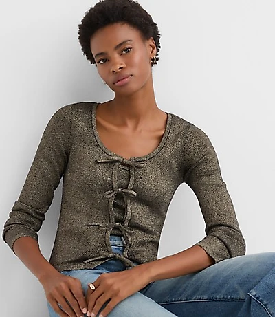 Shimmer Bow Cardigan