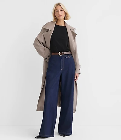 High Rise Trouser Jeans Dark Rinse