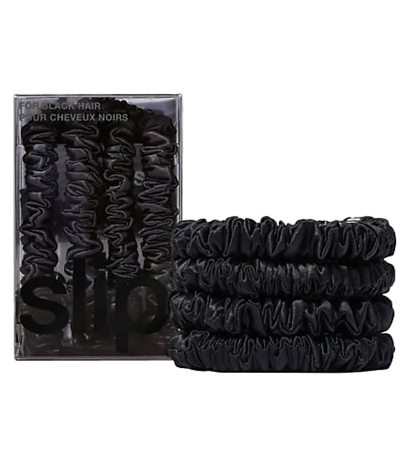 Slip Silk Black Skinny Scrunchies