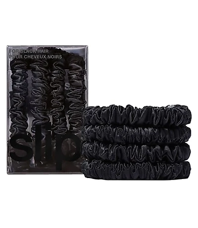 Slip Silk Black Skinny Scrunchies