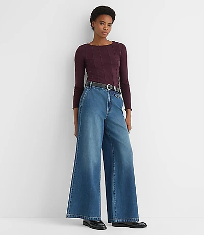 High Rise Trouser Jeans Vintage Mid Wash