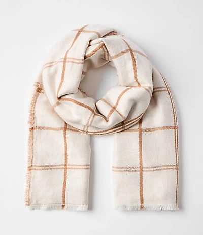 Reversible Plaid Blanket Scarf