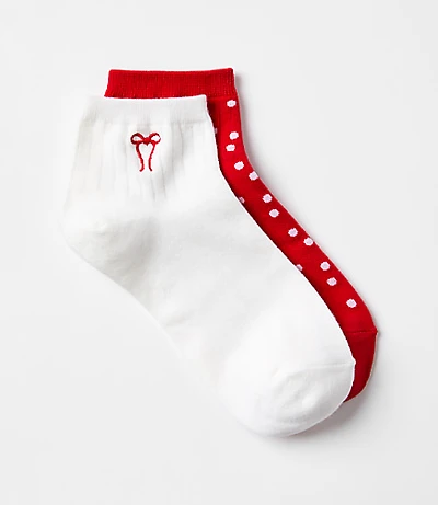 Bow & Dot Ankle Sock Set