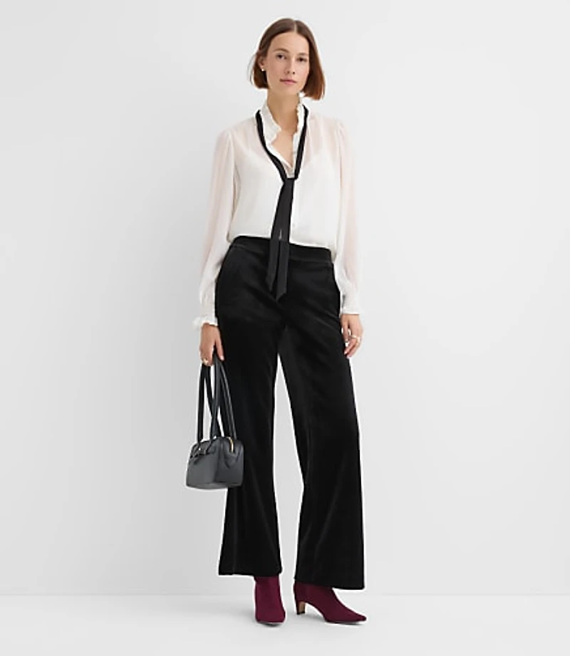 Tall Clean Wide Leg Pants Velvet