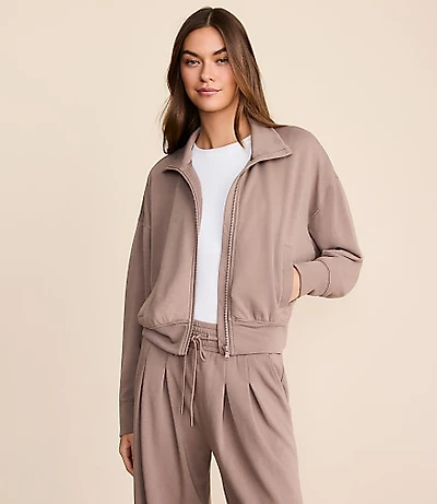 Lou & Grey Cozy Cotton Sweatshirt Jacket