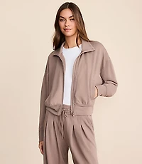 Lou & Grey Cozy Cotton Sweatshirt Jacket