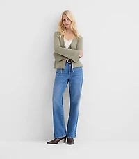 Rivete Mid Rise Relaxed Straight Jeans Vintage Wash