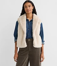 Modern Faux Fur Pocket Vest