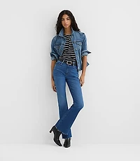 Rivete Mid Rise Boot Jeans Vintage Dark Wash