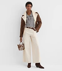 Petite Pintucked Wide Leg Pants
